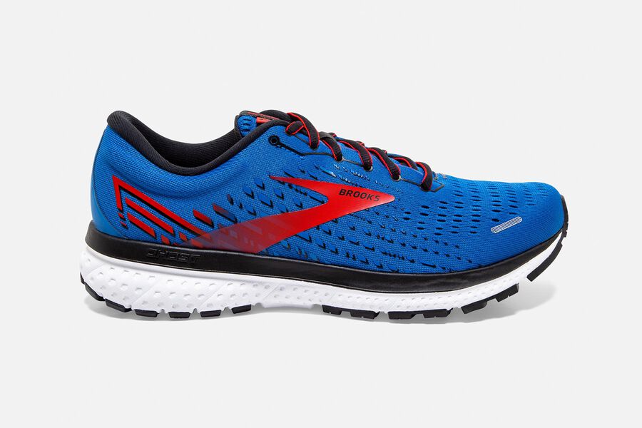 Brooks Running Shoes - Ghost 13 Road Mens - Blue/Red/White - RQW-457639